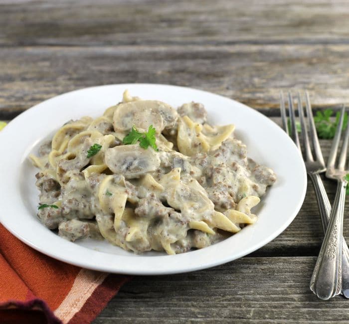 Ground Beef Stroganoff Casserole