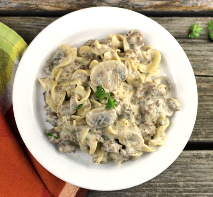 Ground Beef Stroganoff Casserole