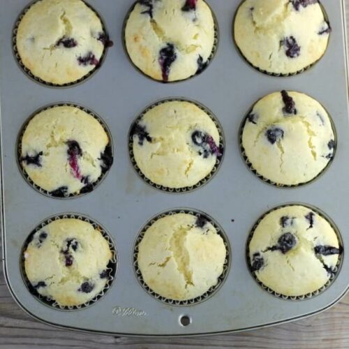 Blueberry Lemon Cream Cheese Muffins - Words of Deliciousness