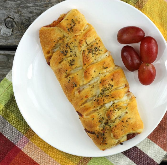 Crescent Roll Pizza Braid - Words of Deliciousness