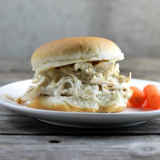 Slow Cooker Creamy Shredded Italian Chicken